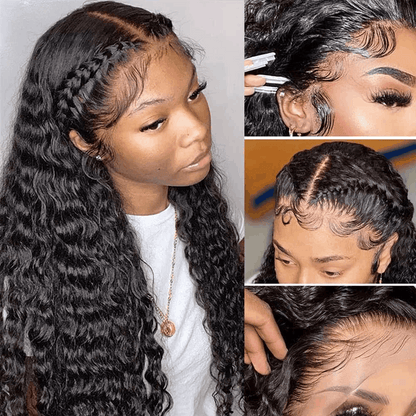 Flash Sale 4C Kinky Edges Wigs 180% Density Kinky Curly 5×5/13×4 Lace Wigs With Realistic Hairline