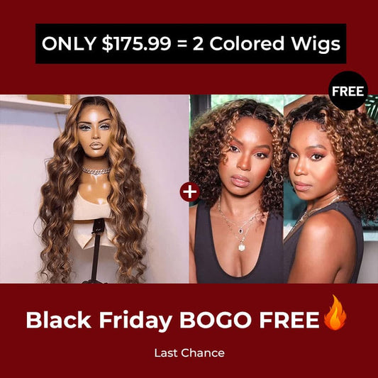 Bogo Free Highlight Body Wave Wear Go Wig And Highlight Deep Curly Bob Lace Wig For Black Friday
