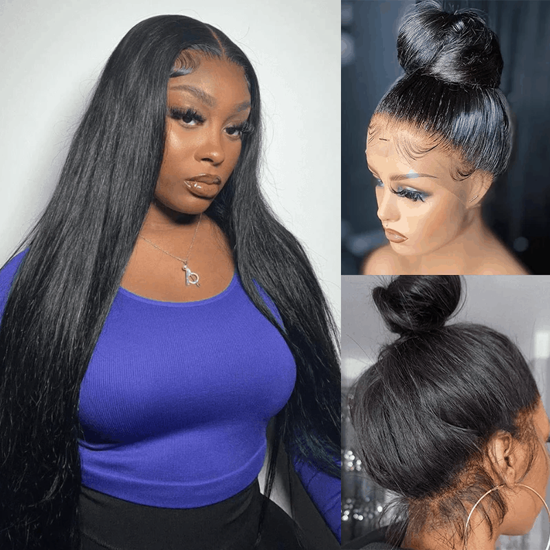 180 Density Wig Full Lace Wigs Black Straight Hair Lace Front Wigs Remy Forte