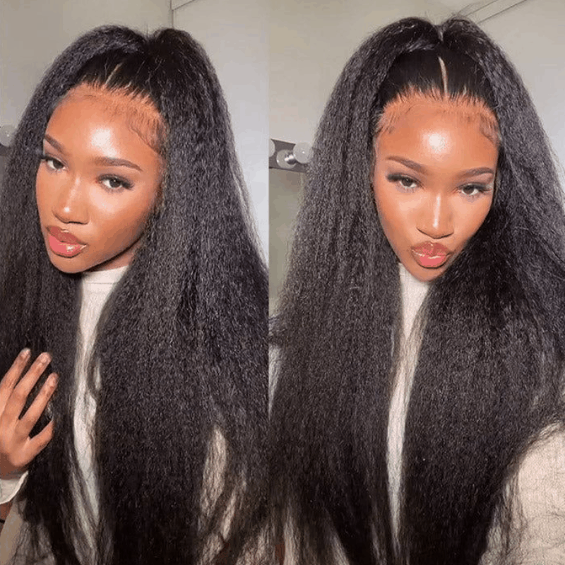 Remy Forte Best Kinky Straight Hair 3 Bundles With 4 4 Lace Closure