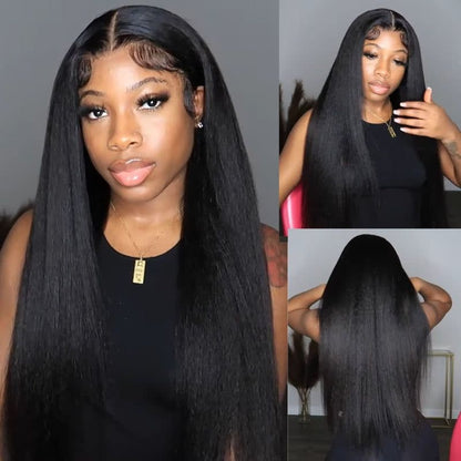 Bogo Free 6×4 Pre Cut Lace Kinky Straight And Free 5×5 Lace Bob Wig