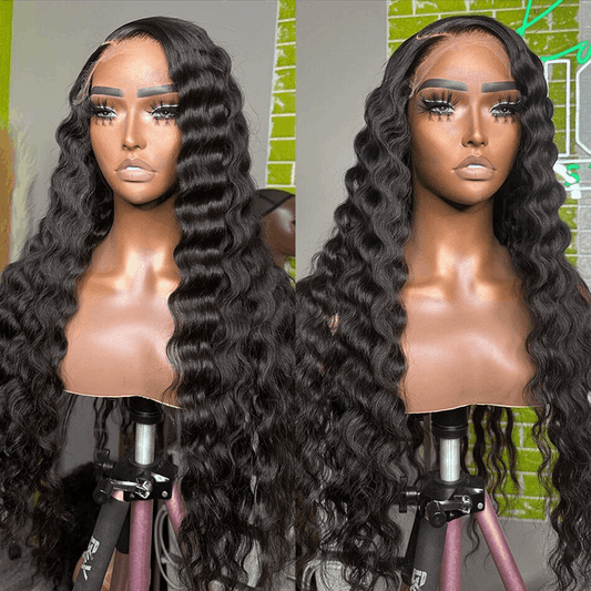 13×6 Skinlike Real HD Lace Front Wig Loose Deep Wave Glueless Wig Pre Plucked Human Hair Wig