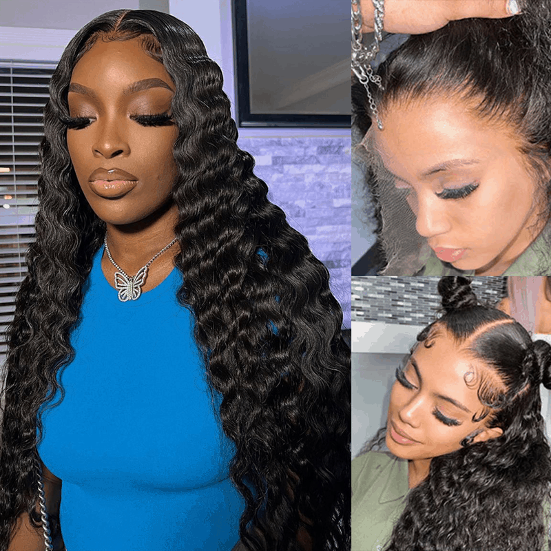 13×6 Skinlike Real HD Lace Front Wig Loose Deep Wave Glueless Wig Pre Plucked Human Hair Wig