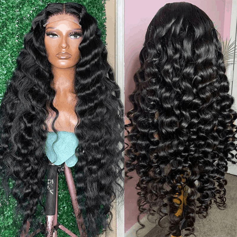 13×6 Skinlike Real HD Lace Front Wig Loose Deep Wave Glueless Wig Pre Plucked Human Hair Wig