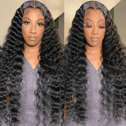 13×6 Skinlike Real HD Lace Front Wig Loose Deep Wave Glueless Wig Pre Plucked Human Hair Wig