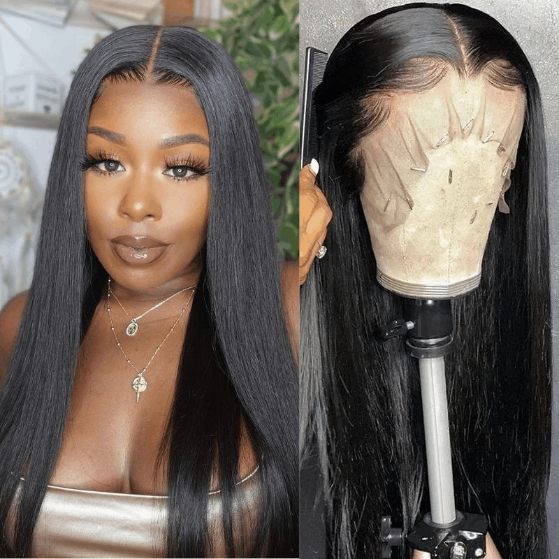 Black HD Lace Front Wigs Straight Hair