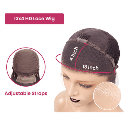 13×4 HD Lace Wigs Inside Look, Adjustable Straps