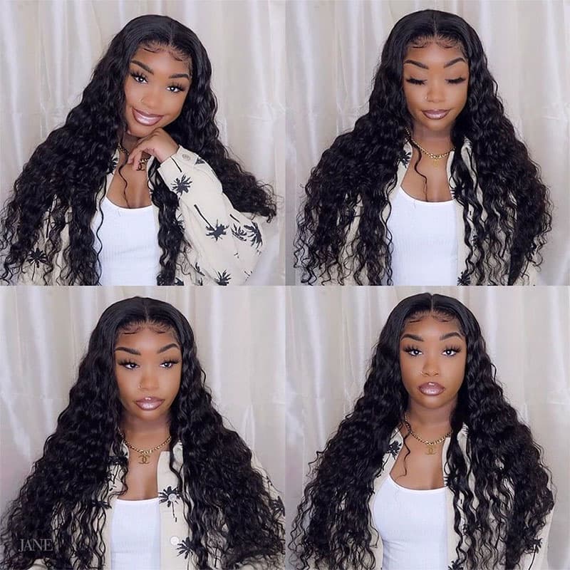 water wave lace front curly human hair