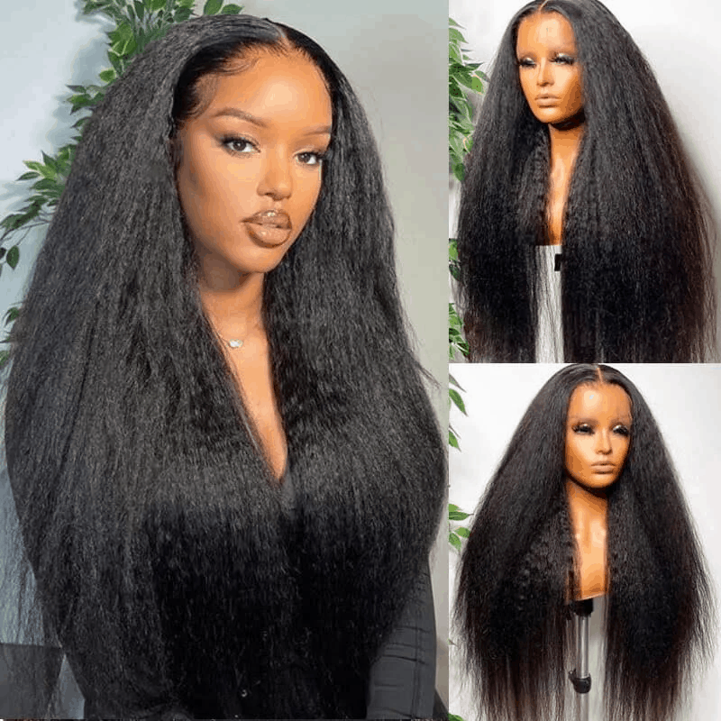 $99 Flash Sale Kinky Straight Wear Go Pre Cut Lace 5×5 Lace Closure Glueless Wig For Brand Day