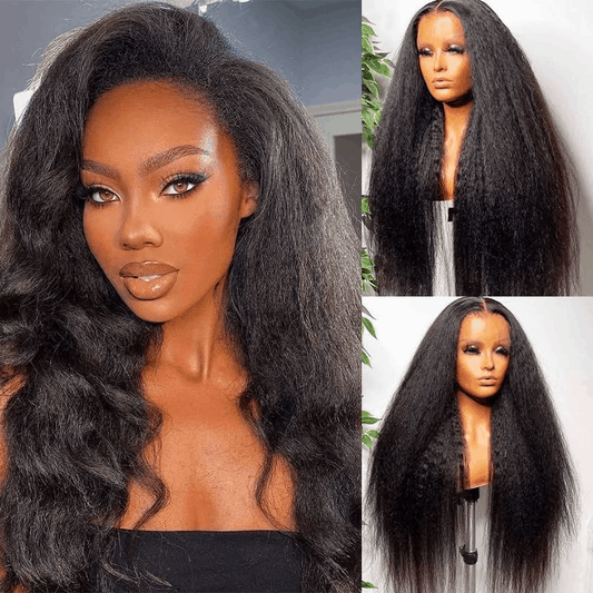 $99 Flash Sale Kinky Straight Wear Go Pre Cut Lace 5×5 Lace Closure Glueless Wig For Brand Day