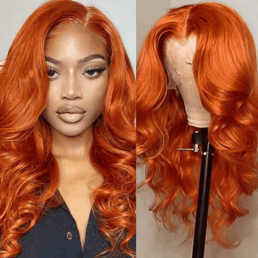 $99 Flash Sale Orange Ginger Body Wave 4×4 Lace Wig Colored Human Hair Wigs For Brand Day