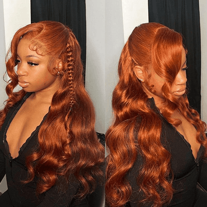 $99 Flash Sale Orange Ginger Body Wave 4×4 Lace Wig Colored Human Hair Wigs For Brand Day