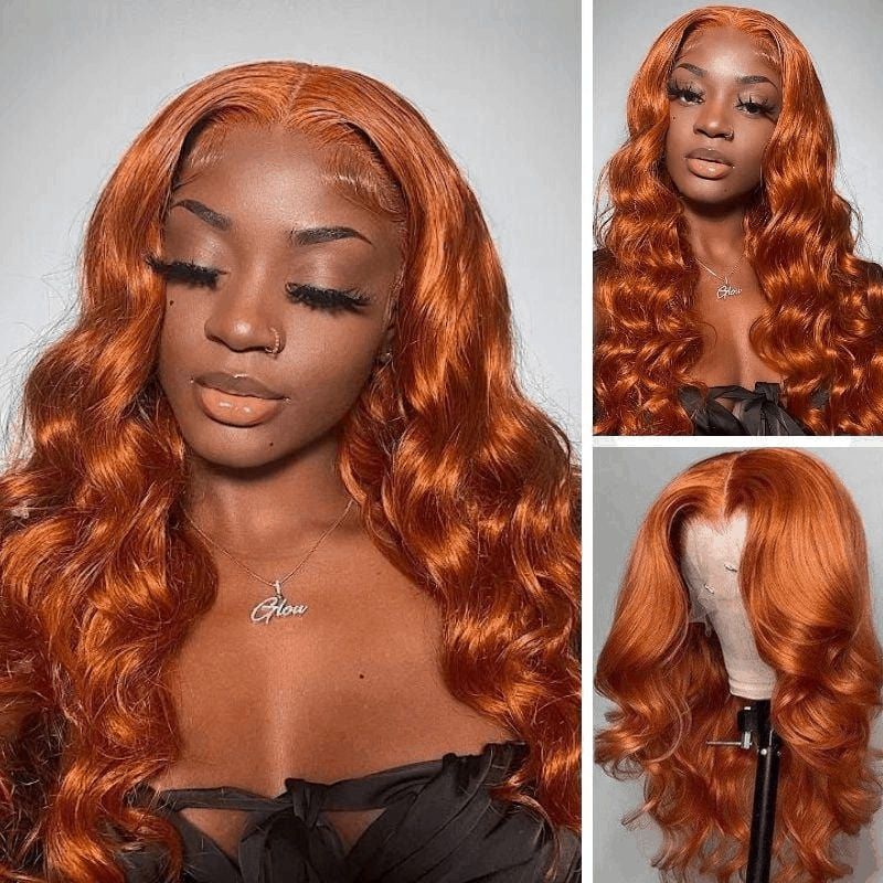 $99 Flash Sale Orange Ginger Body Wave 4×4 Lace Wig Colored Human Hair Wigs For Brand Day