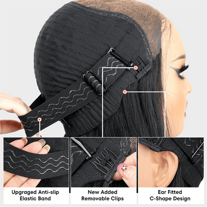 9×6 Parting Max Lace Straight And Body Wave Wear Go Glueless Mini Knots All Day Comfort Fit Wig