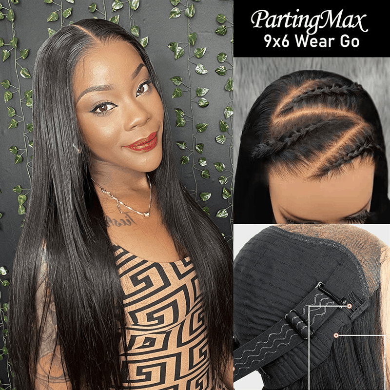 9×6 Parting Max Lace Straight And Body Wave Wear Go Glueless Mini Knots All Day Comfort Fit Wig