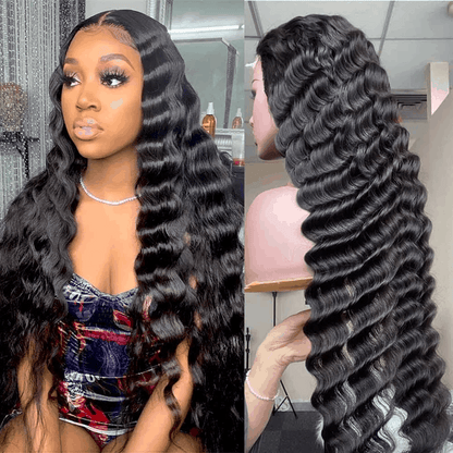 Affordable 13×4 Lace Front Wig Loose Deep Wave Human Hair Wigs 150% Density Natural Color