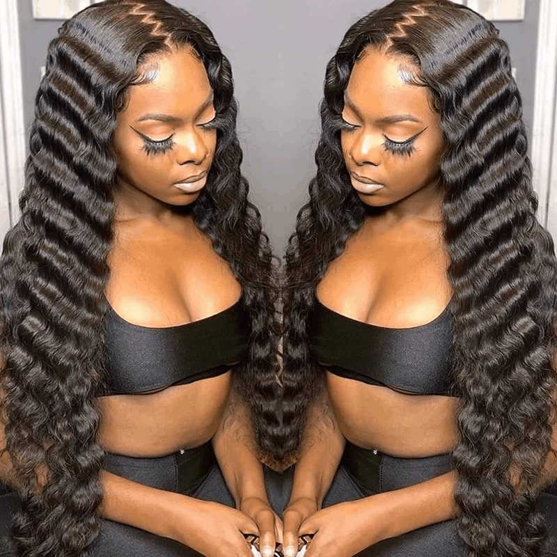 Affordable 13×4 Lace Front Wig Loose Deep Wave Human Hair Wigs 150% Density Natural Color