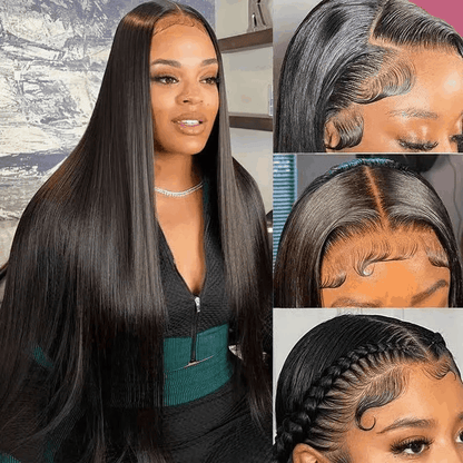 Affordable 4×4 And 13×6 Lace Frontal Wig Pre Plucked Thick Human Hair Wigs Straight 180% Density