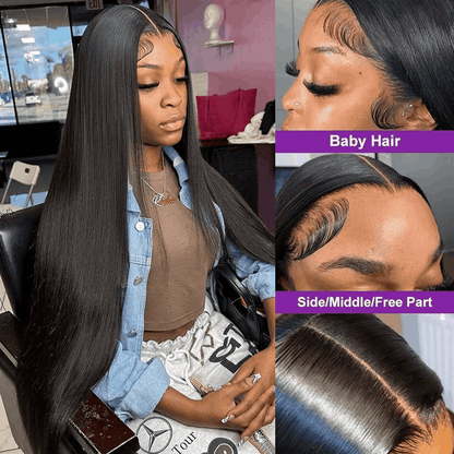 Affordable 4×4 And 13×6 Lace Frontal Wig Pre Plucked Thick Human Hair Wigs Straight 180% Density