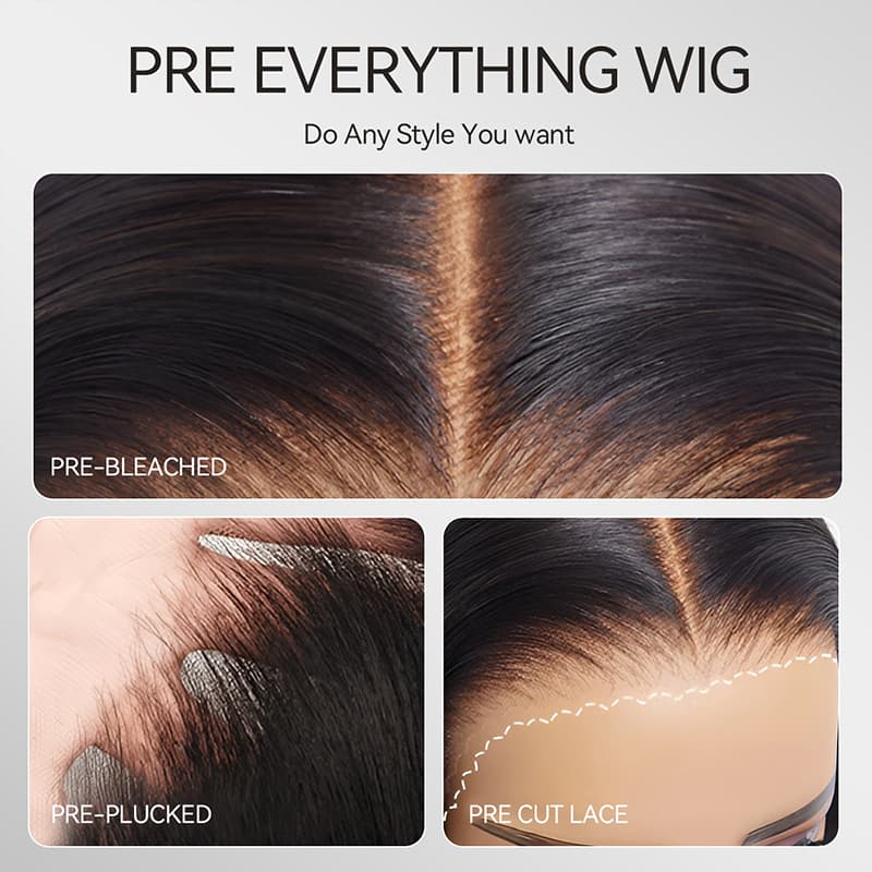 Balayage Body Wave Honey Blonde Human Hair Wigs 13×4 Pre Cut Lace With Ombre Highlights