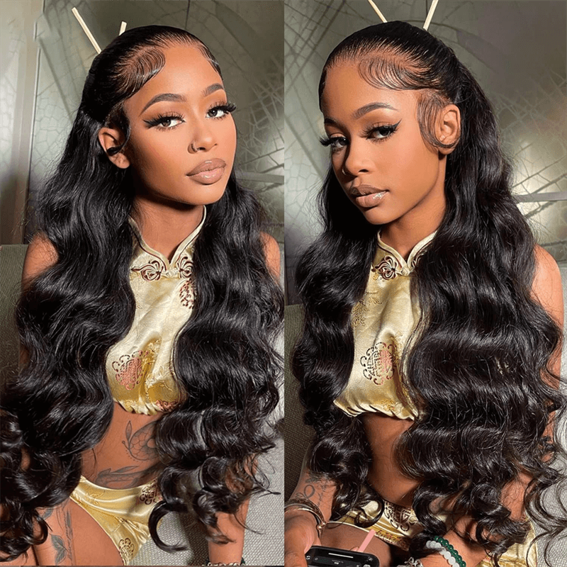 Body Wave 5×5 HD Lace Closure Wigs Glueless Transparent 13×4 Lace Front Wigs For Women