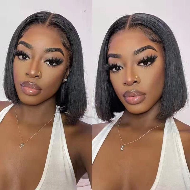 Bogo Free Glueless 6×4 Pre-Cut Lace Kinky Curly Wig And Bob 5×5 Lace Closure Wig