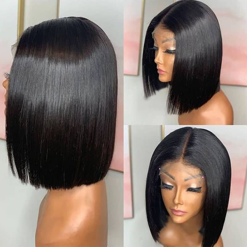 Bogo Free Headband Deep Wave Wigs And Short Bob 13×4×1 T Part Lace Wig For Black Friday