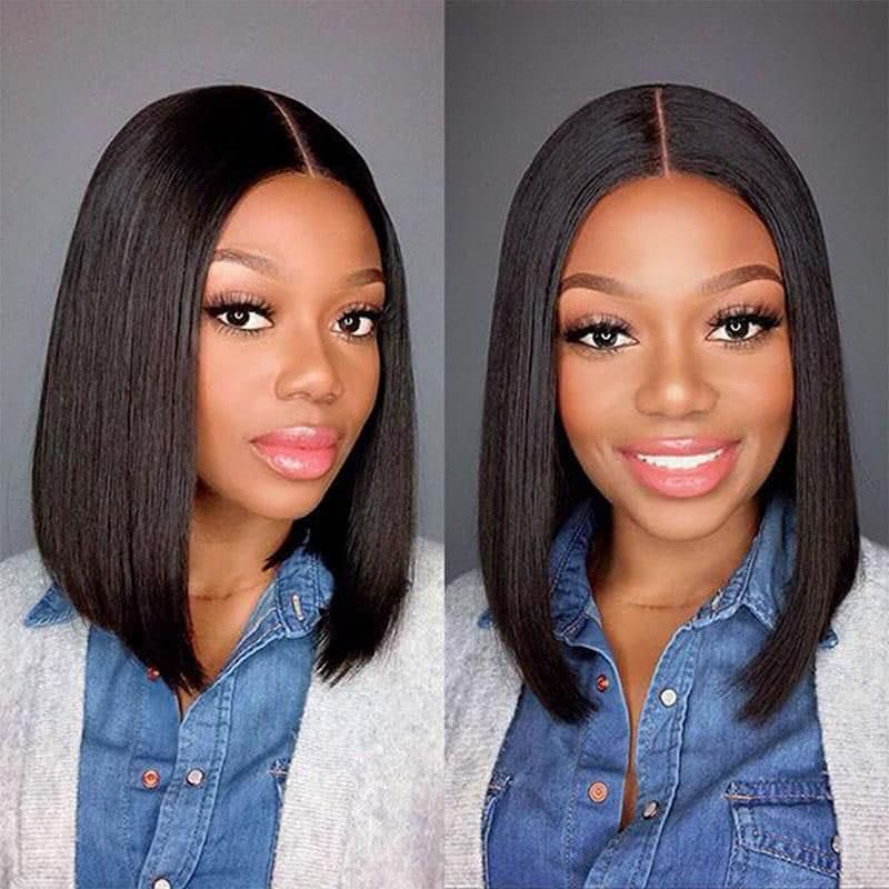 Bogo Free Headband Deep Wave Wigs And Short Bob 13×4×1 T Part Lace Wig