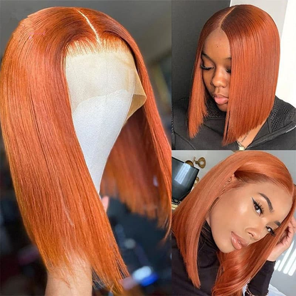 Bogo Free Highlight P4/27 Lace Straight Wig And Ginger Orange Color Lace BoB Wigs For Black Friday