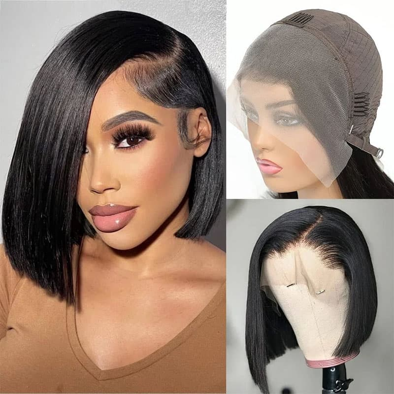 Bogo Free Reddish Brown Wear Go Body Wave Wig And 13×4 HD Short Bob Wig