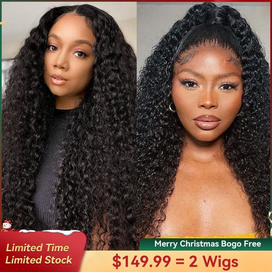 Bogo Free Deep Curly 13×4 Lace And Free Lace Part Bob Jerry Curly Wig