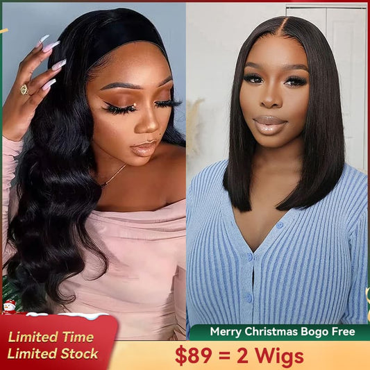 Bogo Free Headband Body Wave And Free T Part Lace Bob Wig