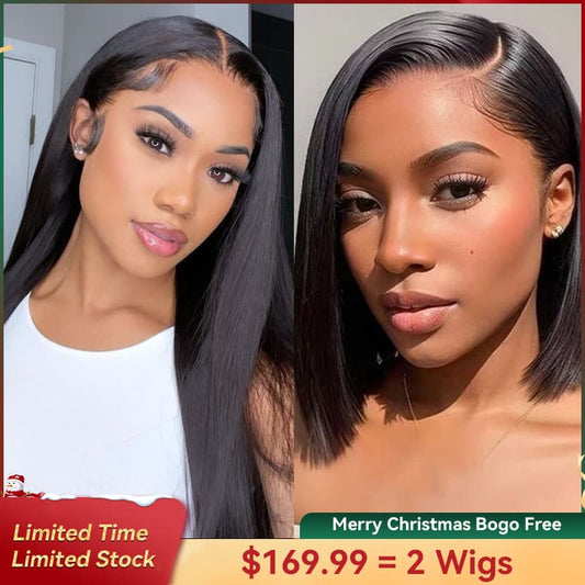 remy forte straight hair pre cut lace wig and free v part human hair bob wig