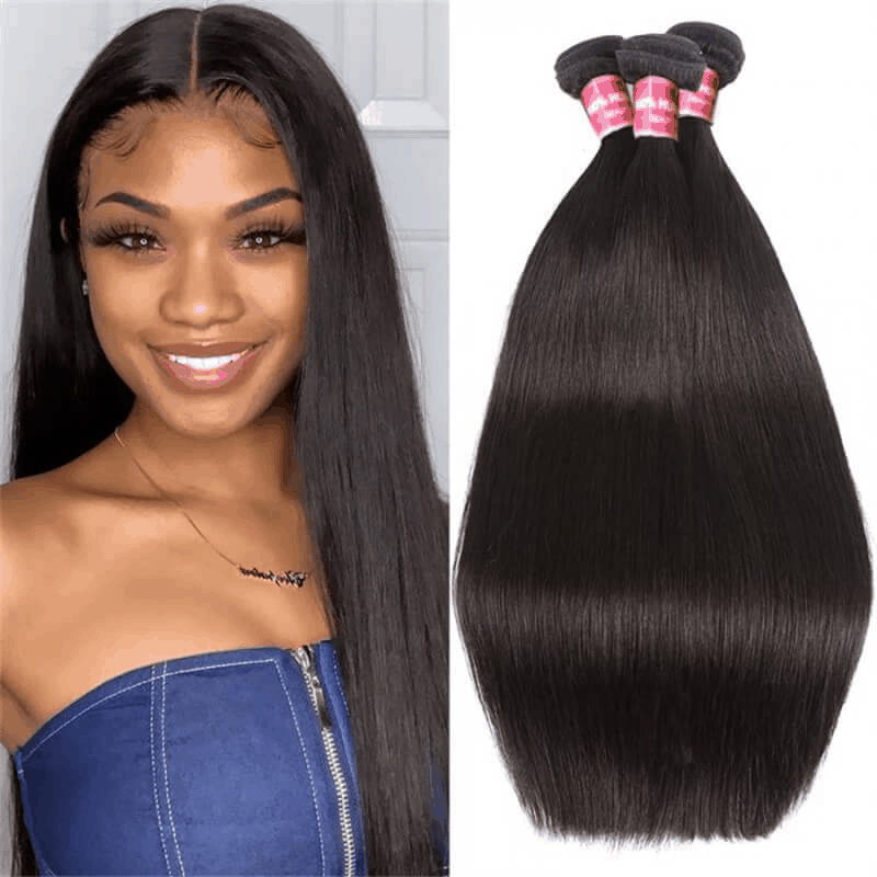 Brazilian Straight Body Wave Affordable Unprocessed Virgin Human Hair 1 Bundle 3 Bundles Human Hair Weave
