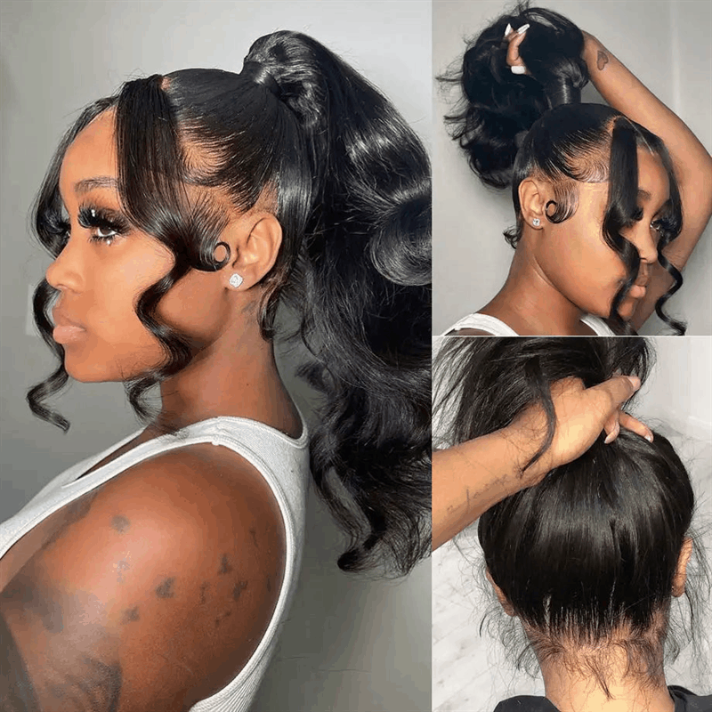 Flash Sale 360 Lace Front Wig Virgin Human Hair Natural Looking Pull & Go 360 Lace Wigs 180% Density