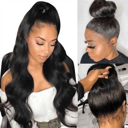 Tax Refund Season Flash Sale 360 Lace Frontal Wigs Pre Plucked Hairline Pull & Go 360 Lace Wig Natural Color