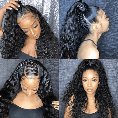 Flash Sale 360 Lace Frontal Wig Super Natural Pre Plucked Pull And Go 360 Wig Human Hair Wigs 180% Density 360 Wig