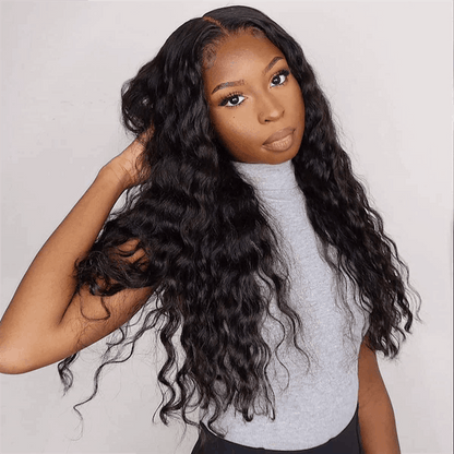 Flash Sale 360 Lace Frontal Wig Super Natural Pre Plucked Pull And Go 360 Wig Human Hair Wigs 180% Density 360 Wig