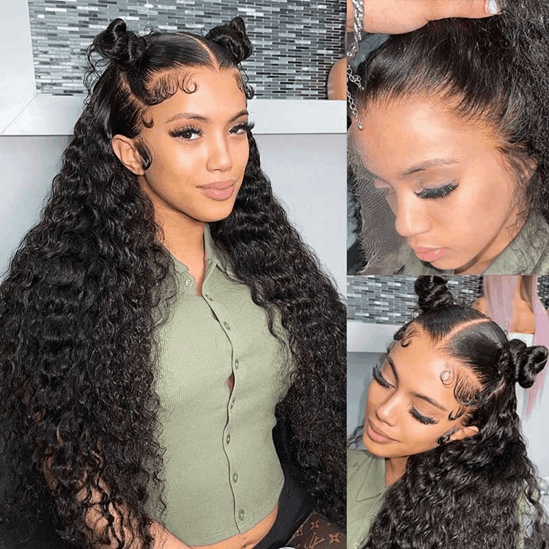 Flash Sale 360 Lace Frontal Wig Super Natural Pre Plucked Pull And Go 360 Wig Human Hair Wigs 180% Density 360 Wig