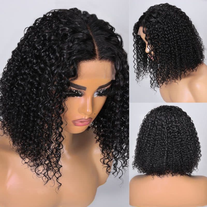 150% density deep wave short bob wigs human hair