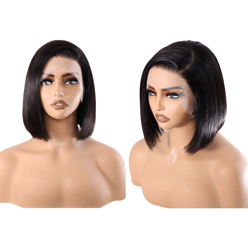 Tax Refund Season Flash Sale Asymmetric C-Shaped Side Part 5×5 Lace Bob Wig