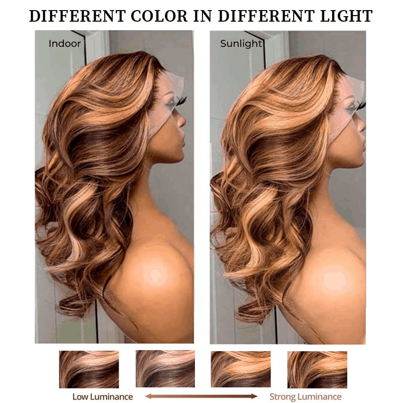 Flash Sale Highlight Color Glueless Silky Straight Pre-cut Lace Wig Beginner Friendly For Brand Day