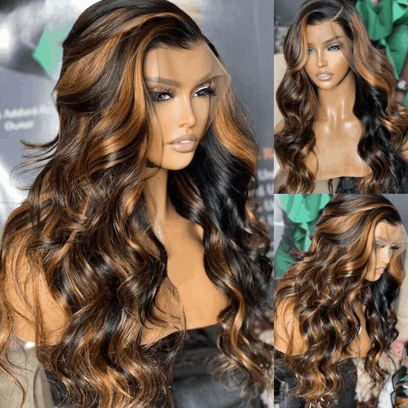 FB30 Full Lace Wig Body Wave Lace Frontal Wigs Human Hair 
