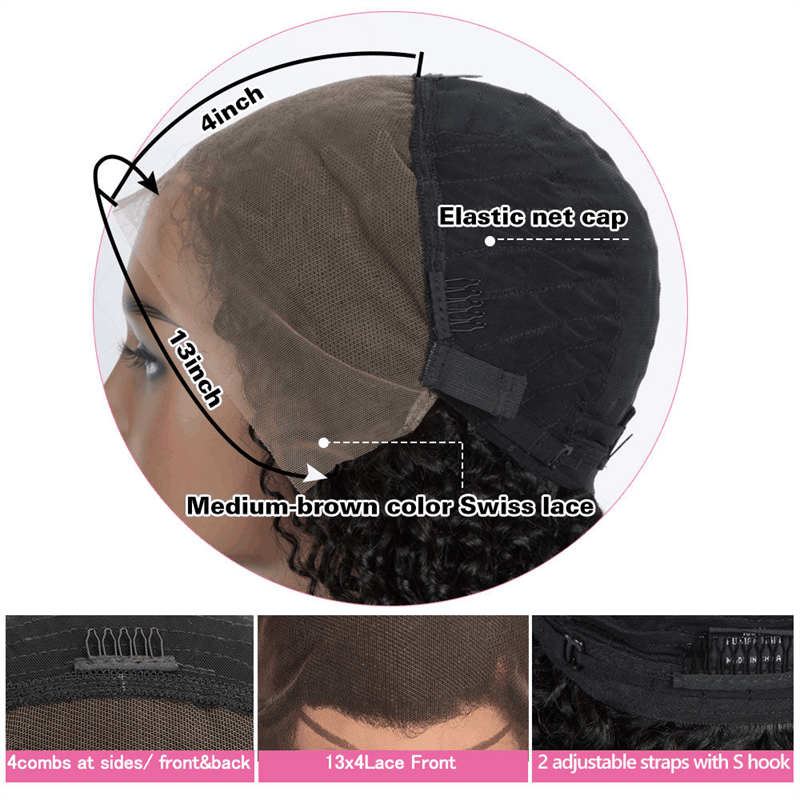Jerry Curly Wigs 13×4 Lace Wigs Natural Hairline Glueless Human Hair Wigs With Baby Hair