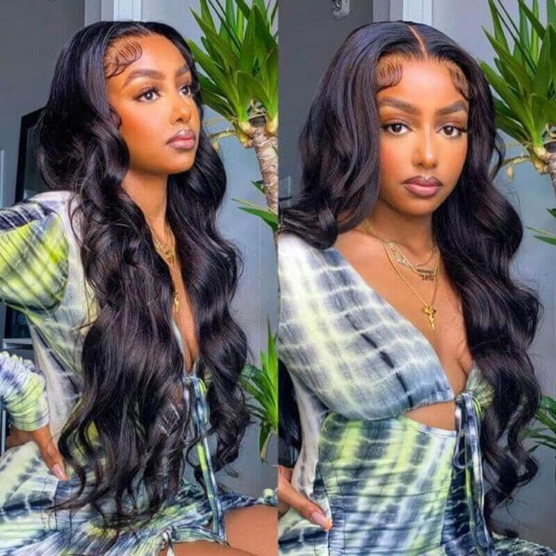 Pre-cut 4x4 HD Lace Closure Wigs Best Body Wave Wear And Go Wigs