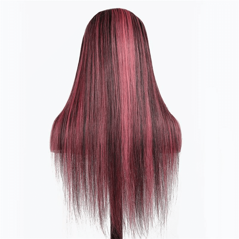 Purple Highlights 13×4 And 13×6 Body Wave Lace Frontal Wigs Best Straight Hair