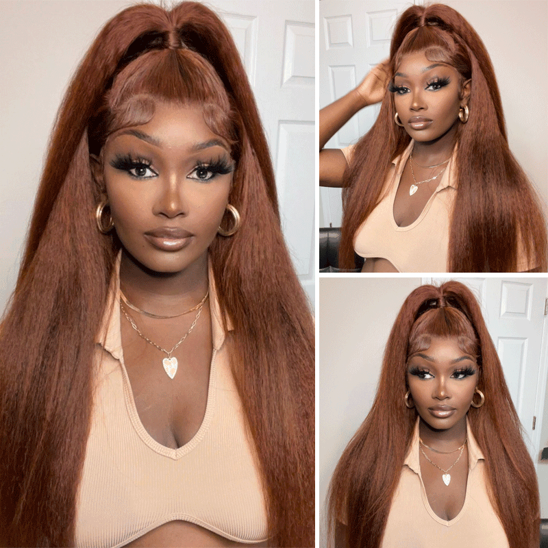 reddish brown wear and go wigs for women