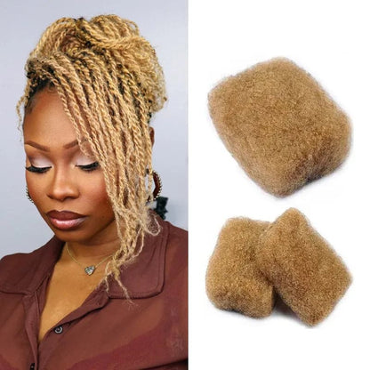 Remy Forte 100% Human Hair Afro Kinky Bulk Tight Kinky Bulk Afro Hair Ideal for Making or Repairing Permanent Dreadlocks