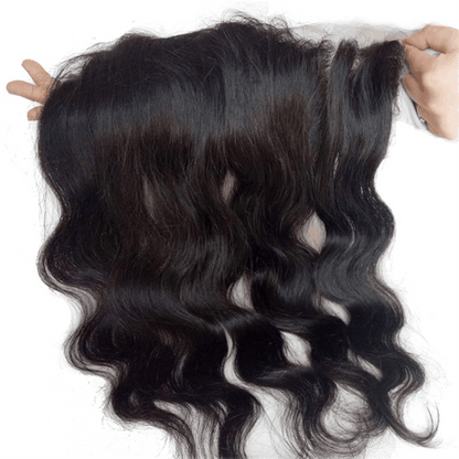 Remy Forte 13×4 Frontal Closure Body Wave With 4 Bundles Natural Color Virgin Human Hair Weave