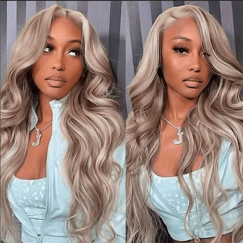 13×4 Lace Front Wigs #P10/613 Highlight Wig Straight And Body Wave Blonde Brown Highlights